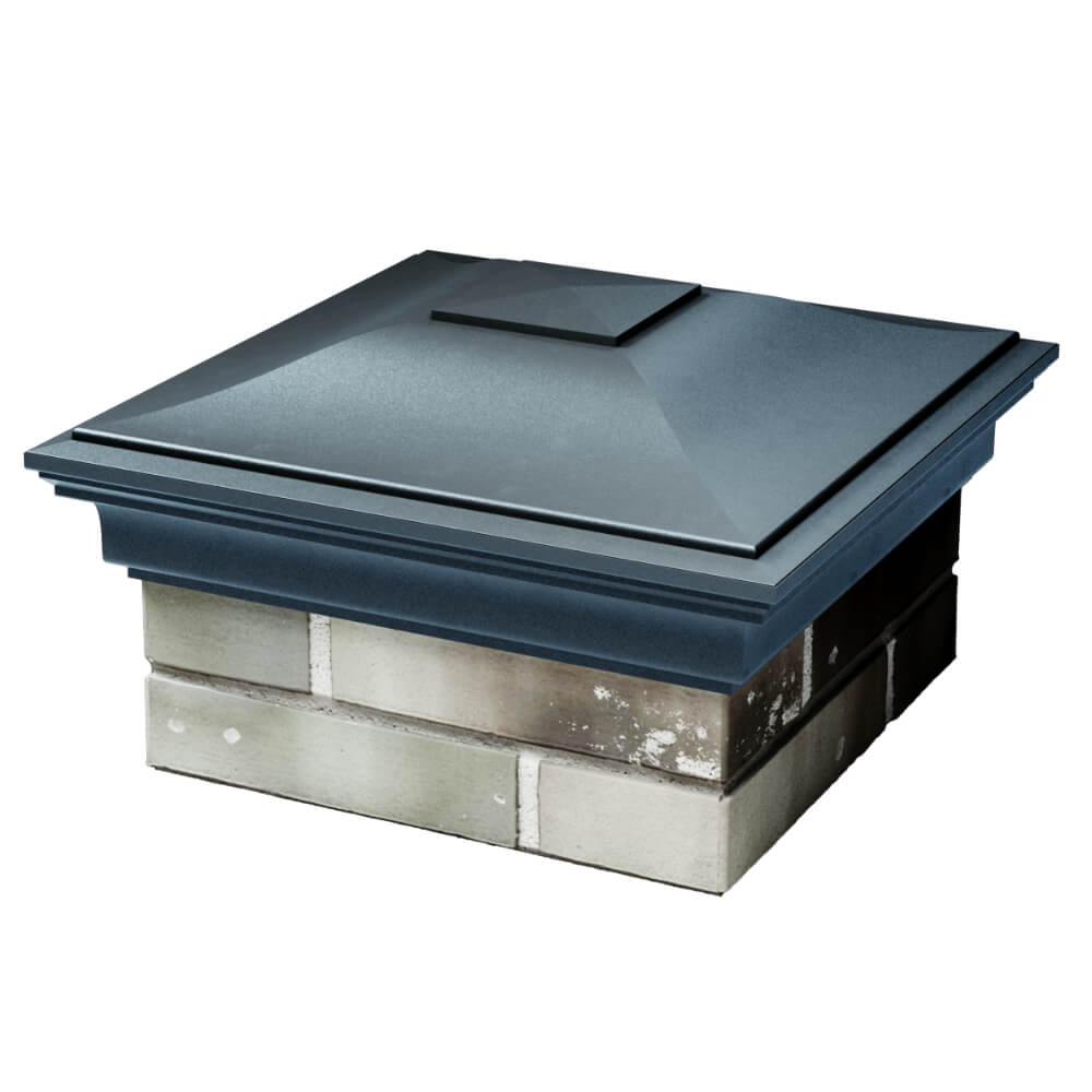 Колпак Zking Монблан Серый на столб 1.5х1.5 кирпича (385х385мм) в Туринске фото