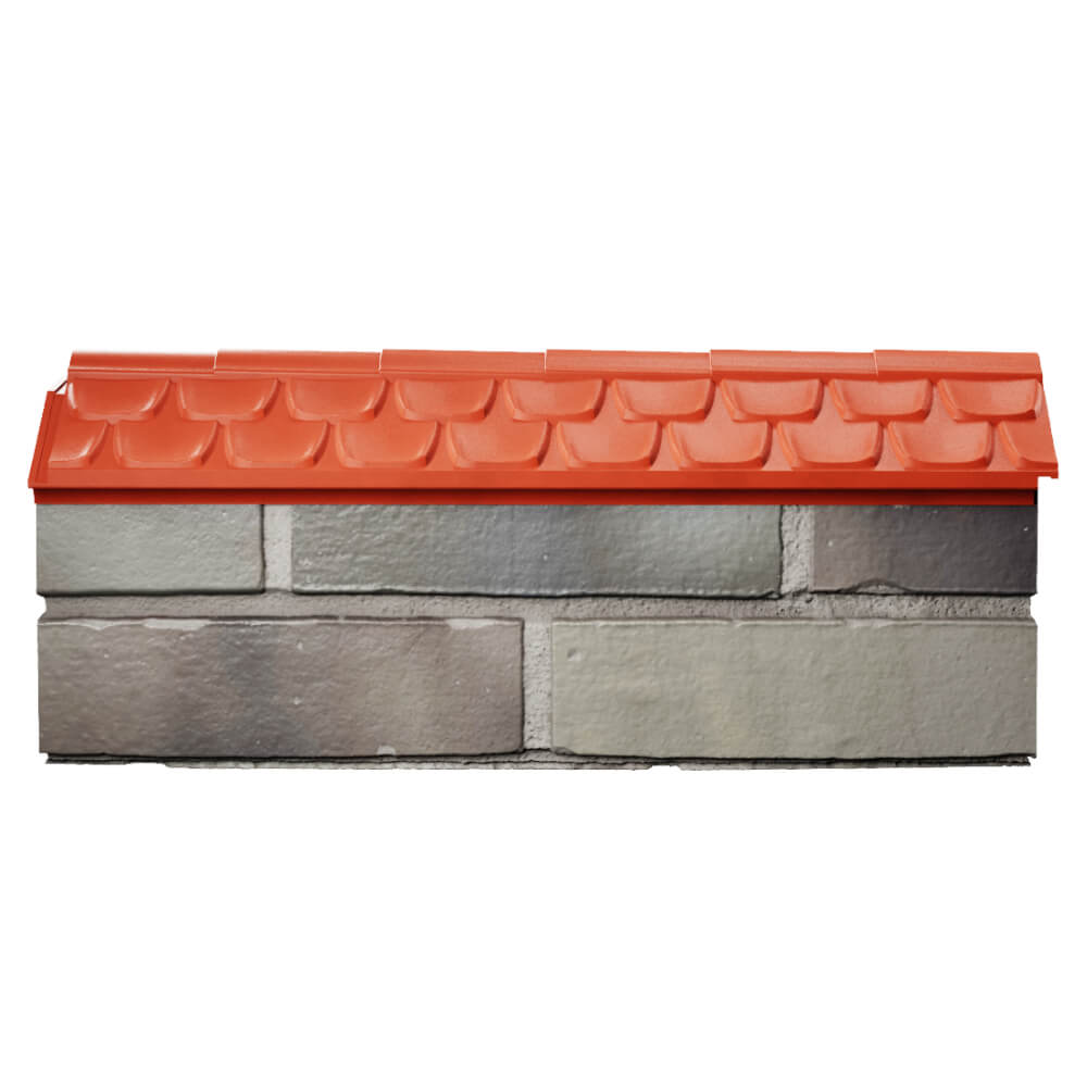 Парапет Zking Эльбрус Красный с посадкой на 0.5 кирпича (130мм) в Туринске фото