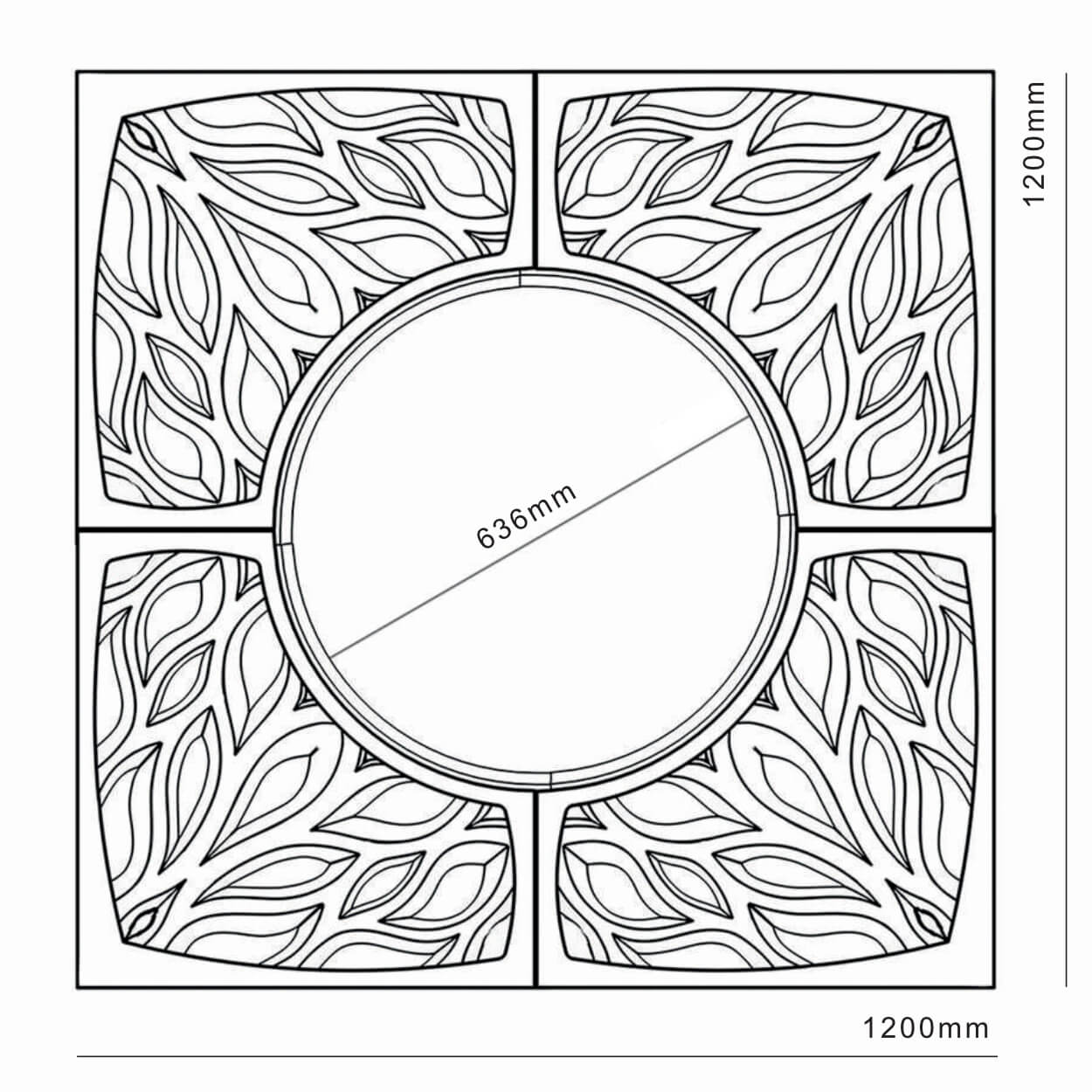 Приствольная решетка для дерева ZKING CRUST 1.2х1.2м Черная в Туринске фото