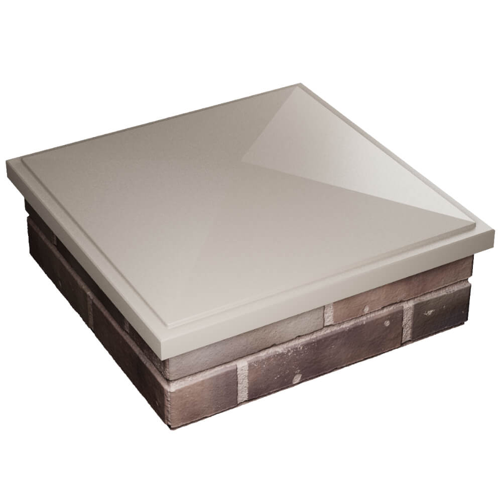 Колпак Zking БонаМоно Бежевый на столб 2х2 кирпича (515х515, 530х530мм) в Туринске фото