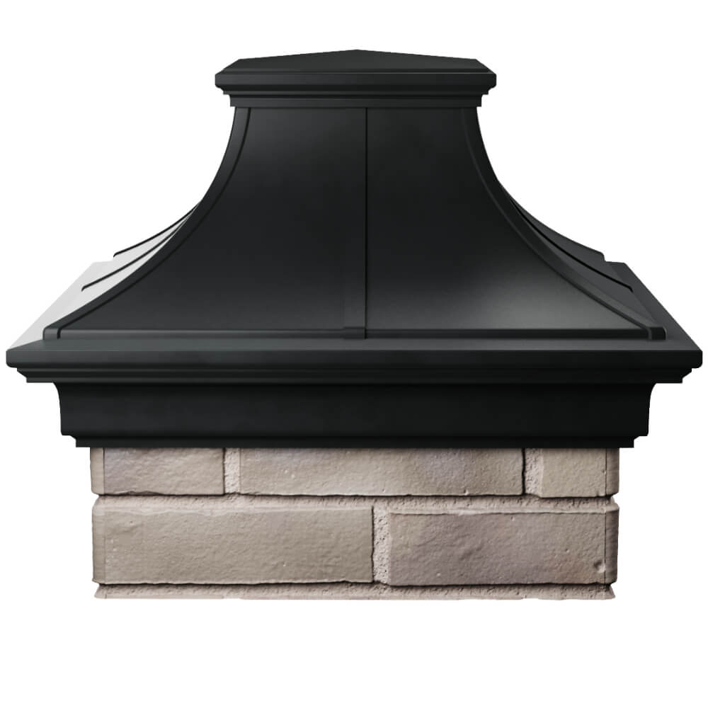 Колпак Zking Монблан Премиум Черный на столб 1.5х1.5 кирпича (385х385мм) Туринск фото