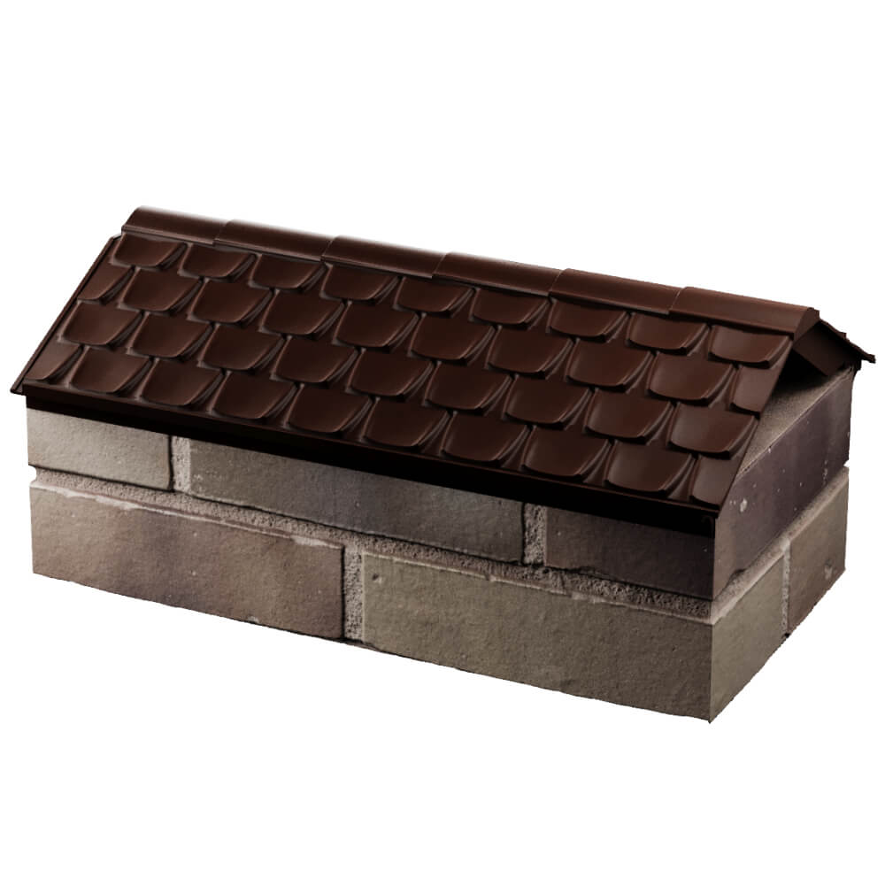 Парапет Zking Эльбрус Коричневый с посадкой на 1 кирпич (255мм) в Туринске фото