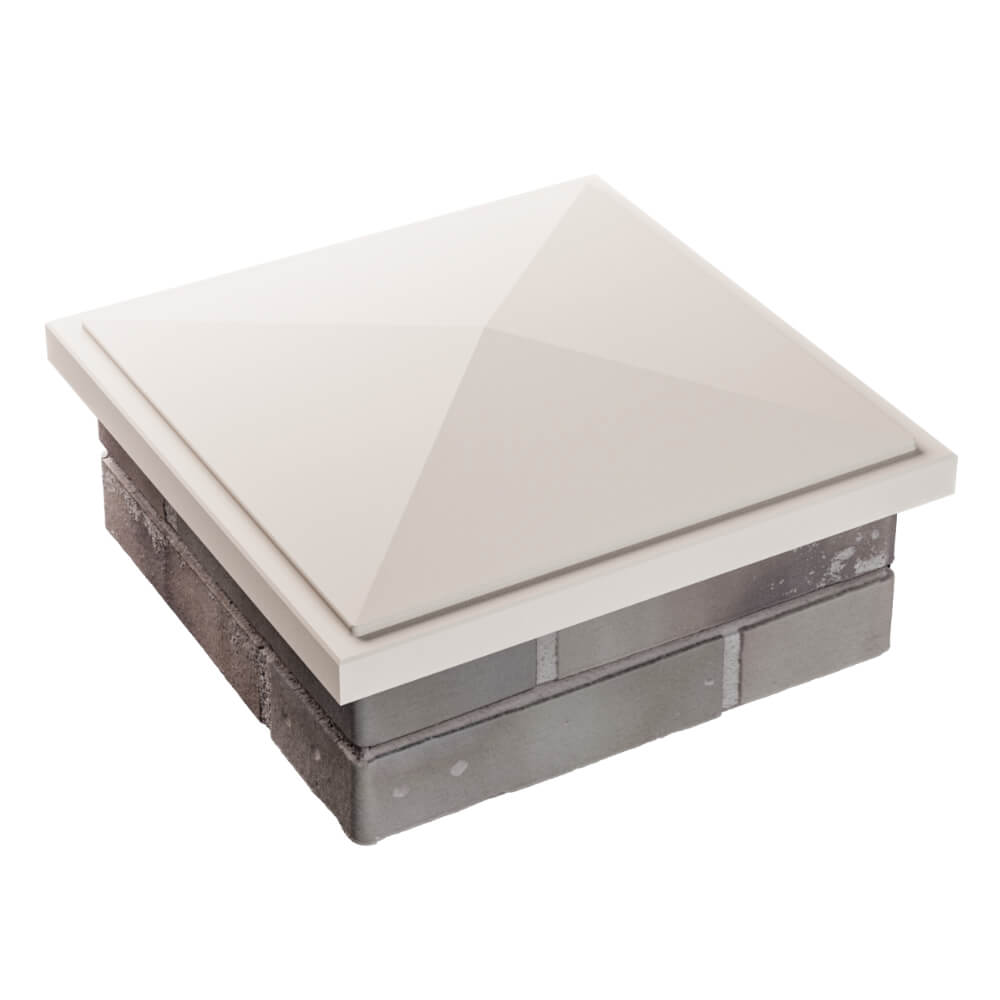 Колпак Zking БонаМоно Бежевый на столб 1.5х1.5 кирпича (385х385, 400х400мм) в Туринске фото