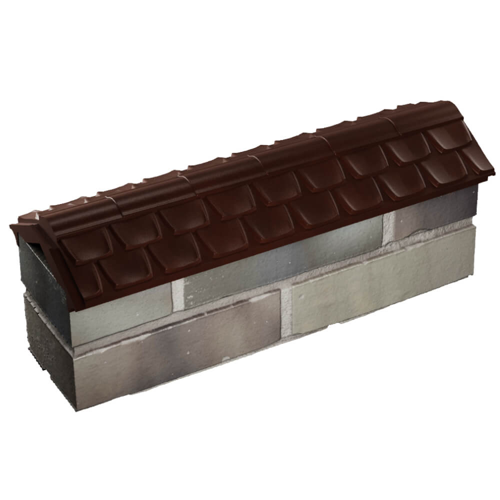 Парапет Zking Эльбрус Коричневый с посадкой на 0.5 кирпича (130мм) в Туринске фото