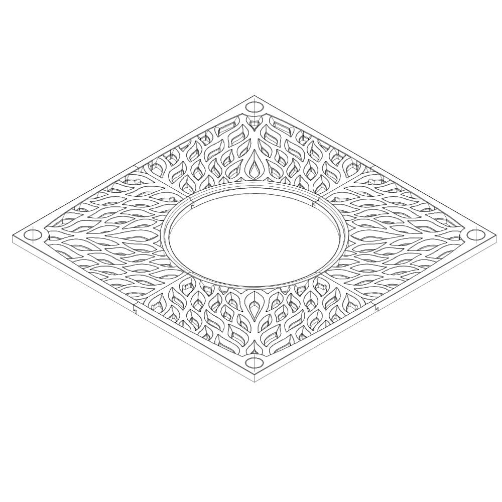 Приствольная решетка для дерева ZKING CRUST 2х2м Черная в Туринске фото