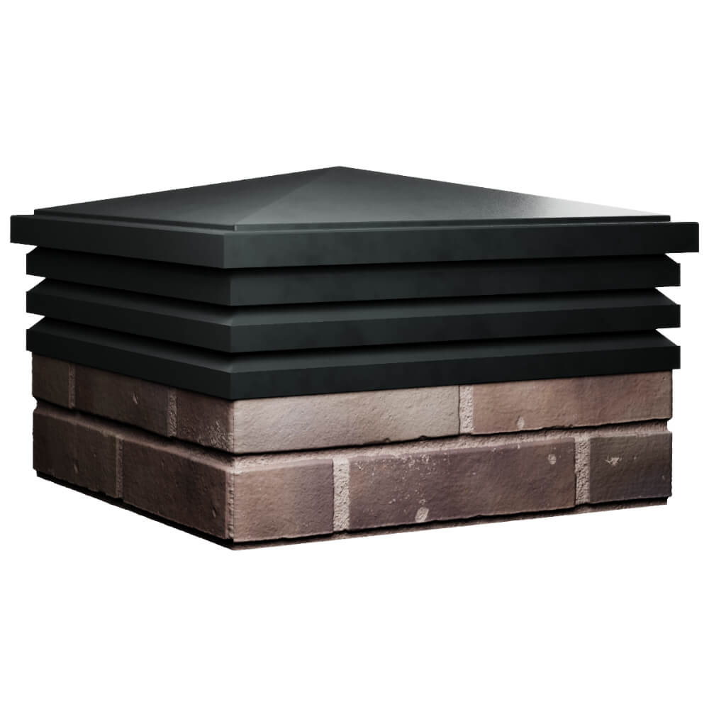 Колпак Zking Бона ХайТек Черный на столб 2х2 кирпича (513х513мм) в Туринске фото