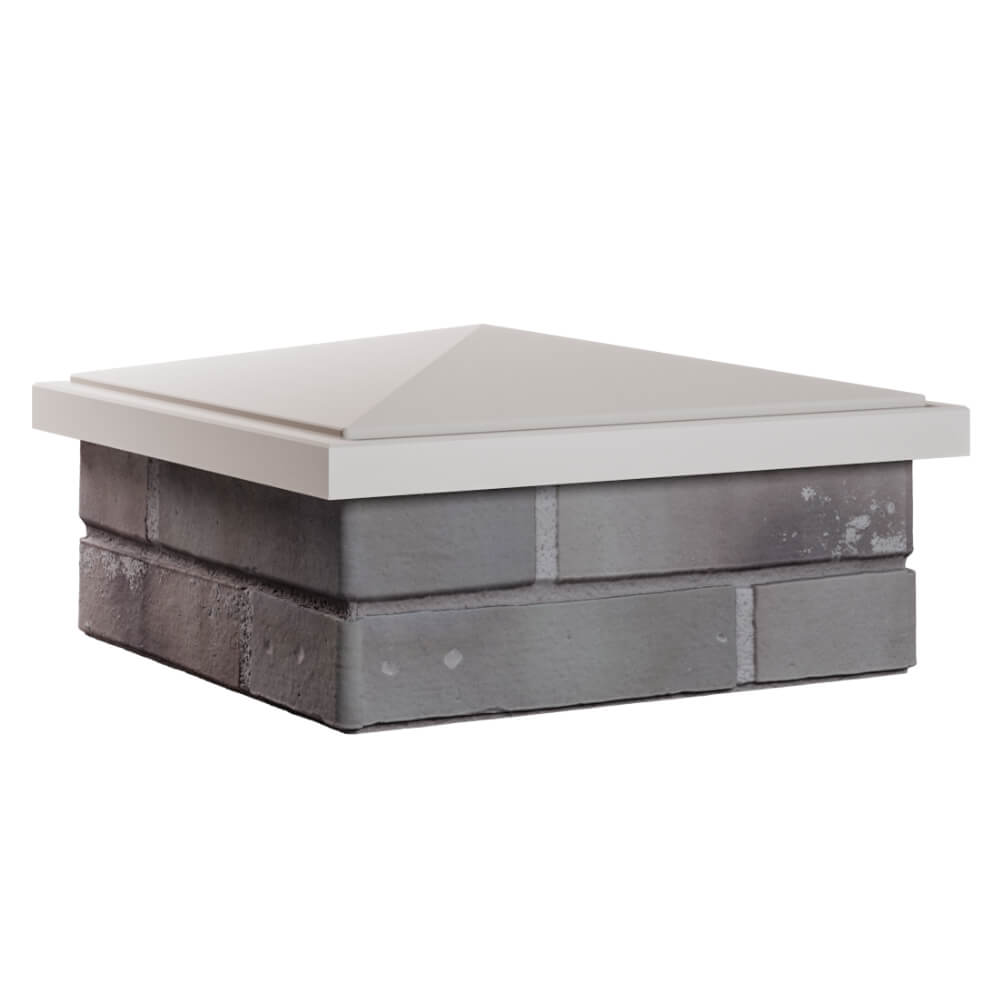 Колпак Zking БонаМоно Бежевый на столб 1.5х1.5 кирпича (385х385, 400х400мм) в Туринске фото