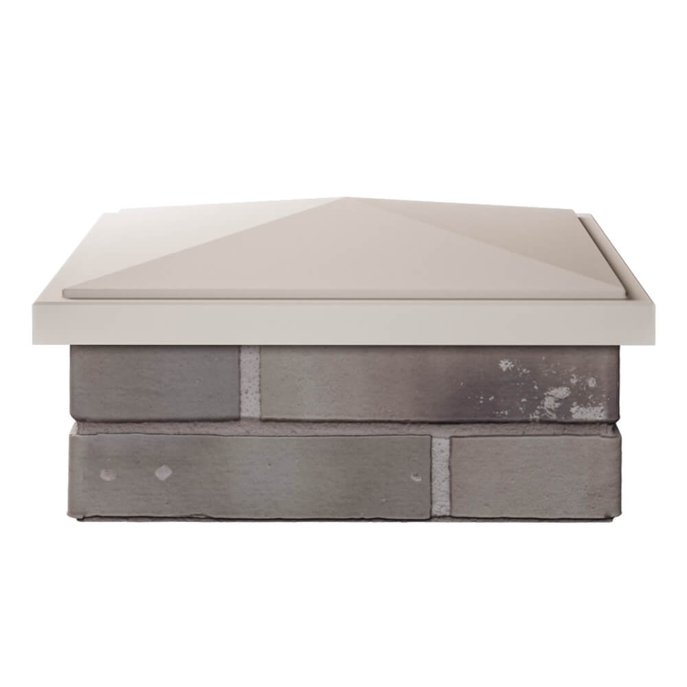 Колпак Zking БонаМоно Бежевый на столб 1.5х1.5 кирпича (385х385, 400х400мм) Туринск фото