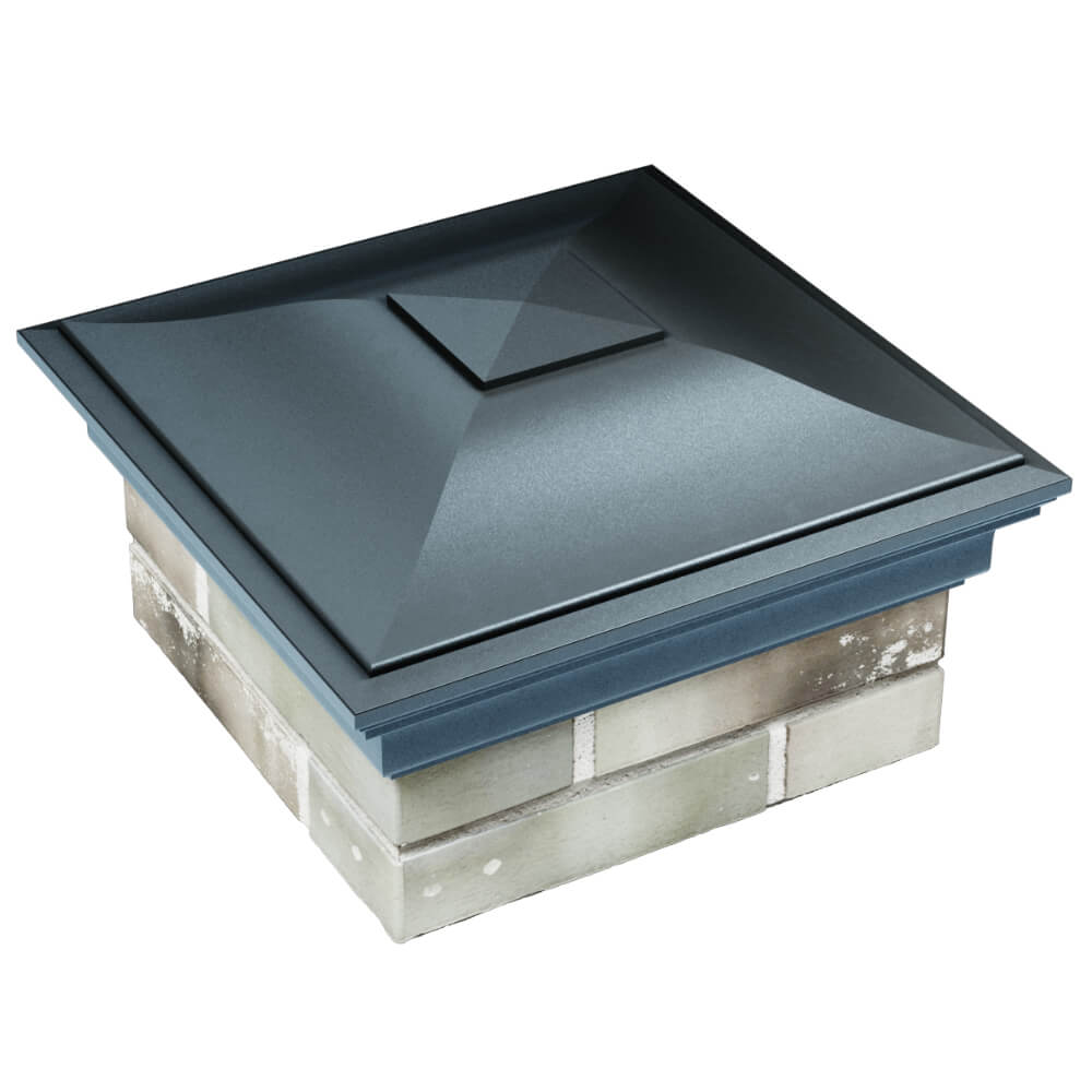 Колпак Zking Монблан Серый на столб 1.5х1.5 кирпича (385х385мм) в Туринске фото