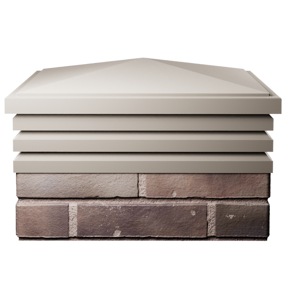 Колпак Zking Бона ХайТек Бежевый на столб 2х2 кирпича (513х513мм) Туринск фото