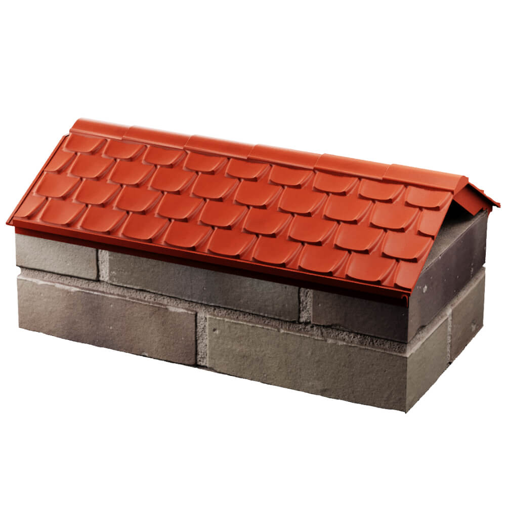 Парапет Zking Эльбрус Красный с посадкой на 1 кирпич (255мм) в Туринске фото