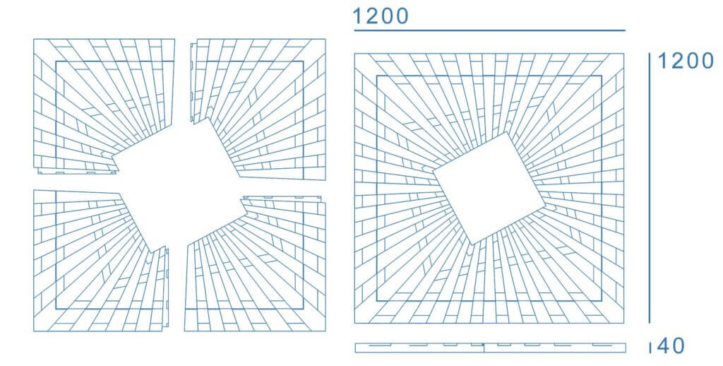 Приствольная решетка для дерева ZKING ATMOSPHERE 1.2х1.2м Черная в Туринске фото