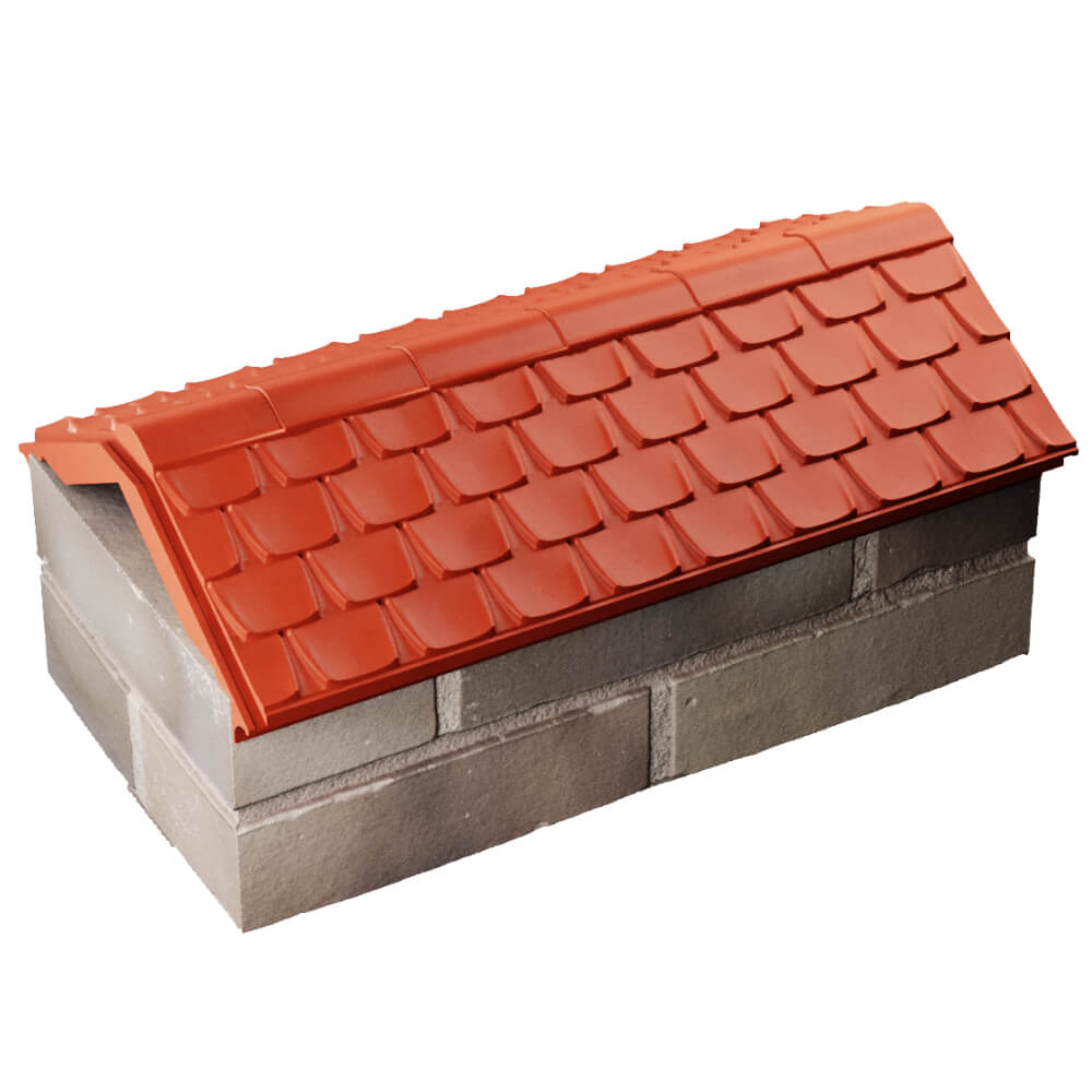Парапет Zking Эльбрус Красный с посадкой на 1 кирпич (255мм) в Туринске фото