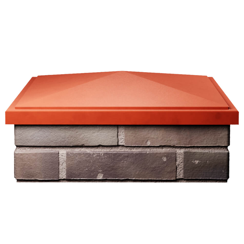 Колпак Zking БонаМоно Красный на столб 2х2 кирпича (515х515, 530х530мм) Туринск фото