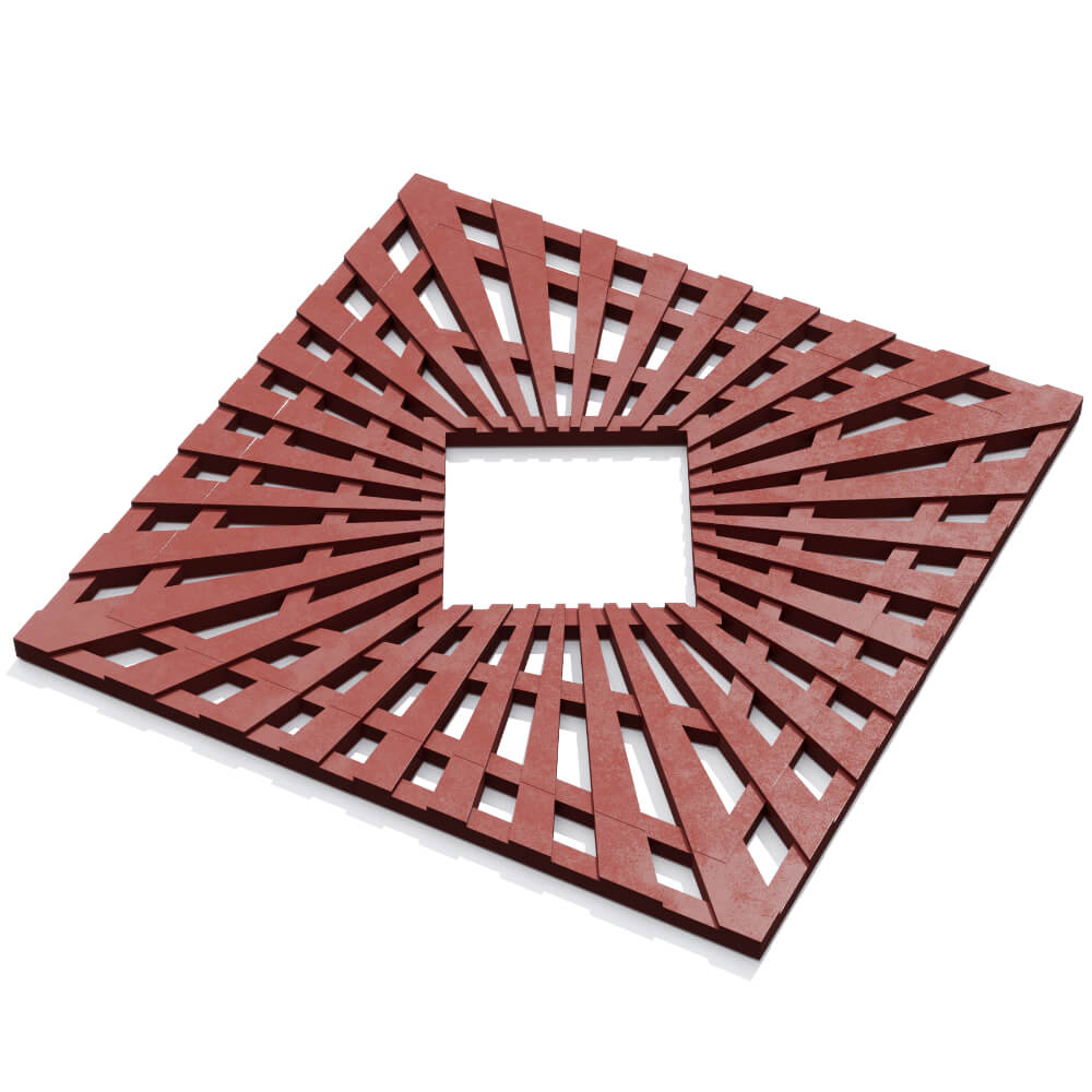 Приствольная решетка для дерева ZKING ATMOSPHERE 1.2х1.2м Красная в Туринске фото