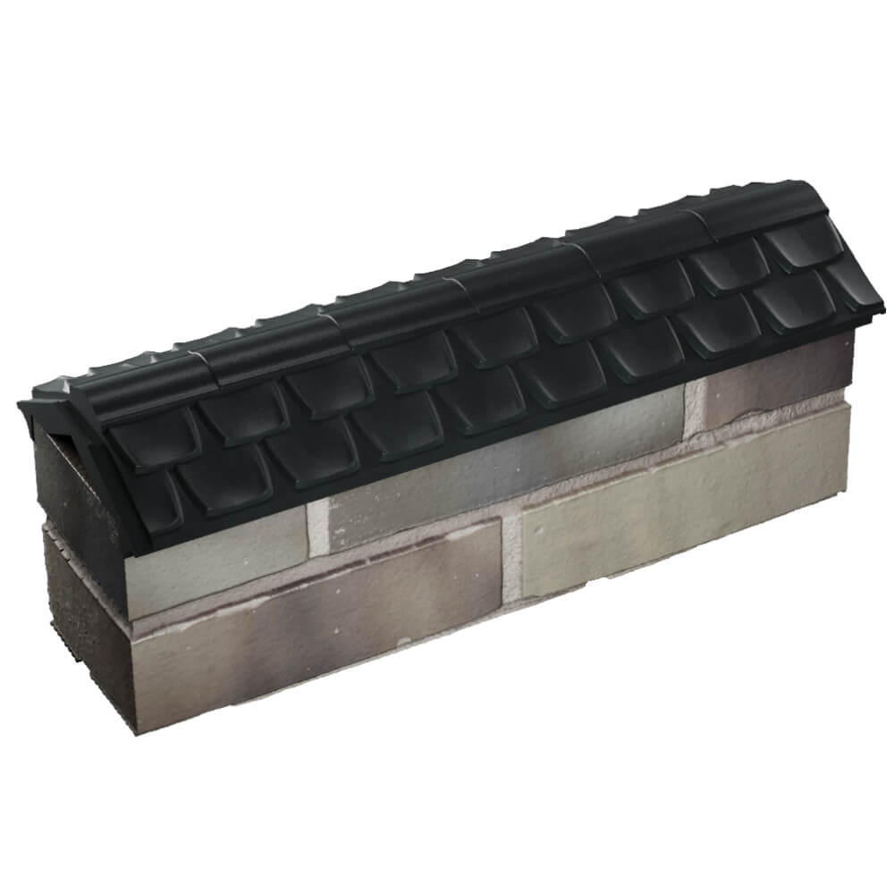 Парапет Zking Эльбрус Черный с посадкой на 0.5 кирпича (130мм) в Туринске фото