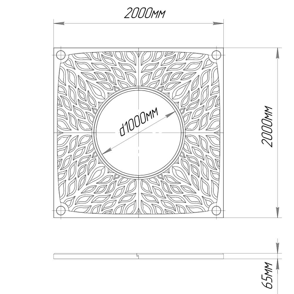Приствольная решетка для дерева ZKING CRUST 2х2м Черная в Туринске фото