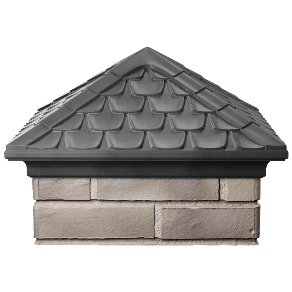 Колпак Zking Эльбрус Серый на столб 1.5х1.5 кирпича (385х385мм) Туринск фото