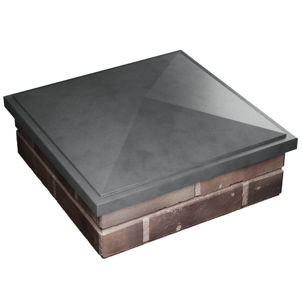 Колпак Zking БонаМоно Серый на столб 2х2 кирпича (515х515, 530х530мм) в Туринске фото