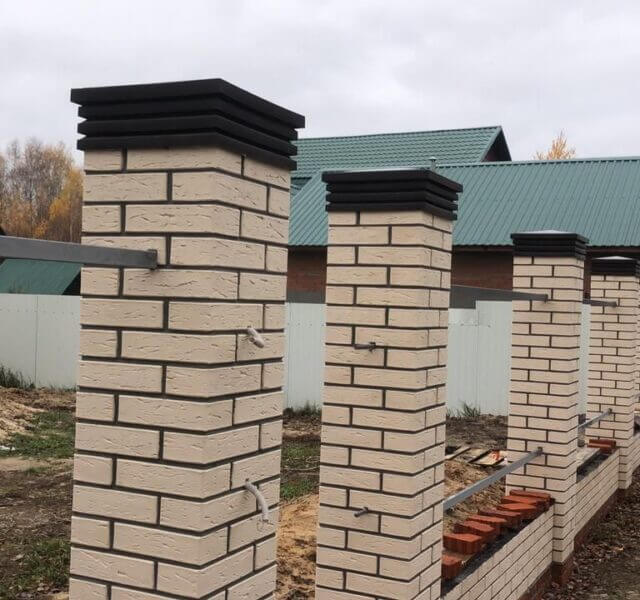 Колпак Zking Бона ХайТек Коричневый на столб 1.5х1.5 кирпича (385х385мм) в Туринске фото