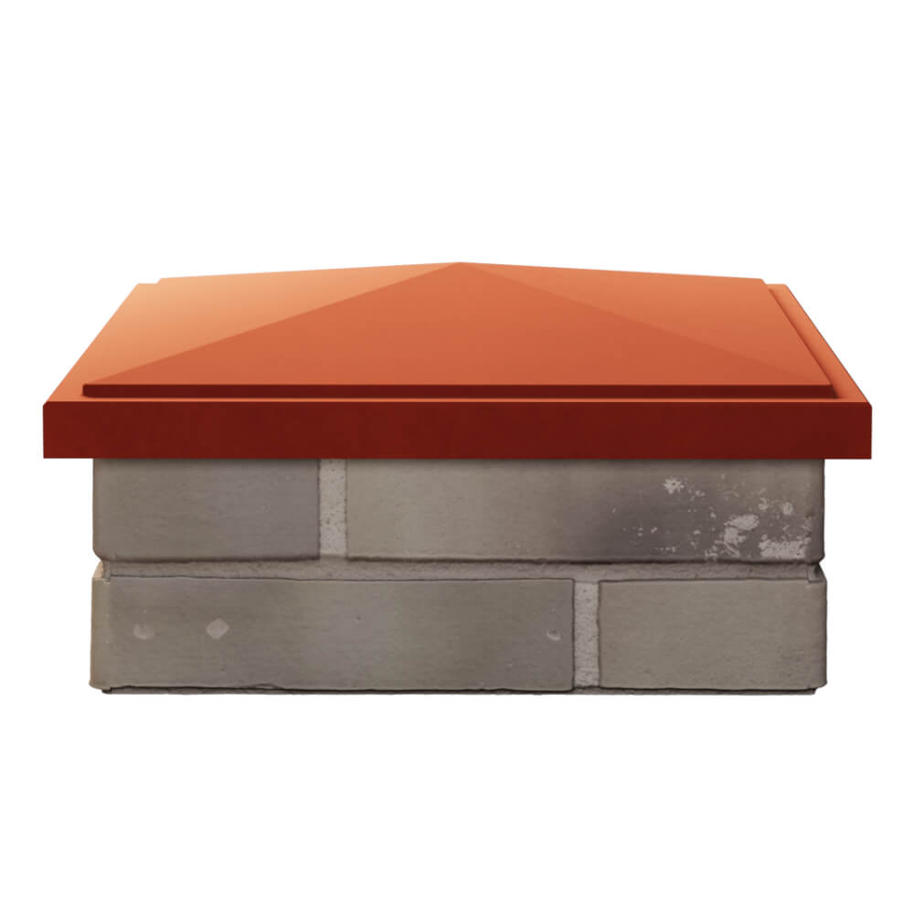 Колпак Zking БонаМоно Красный на столб 1.5х1.5 кирпича (385х385, 400х400мм) Туринск фото