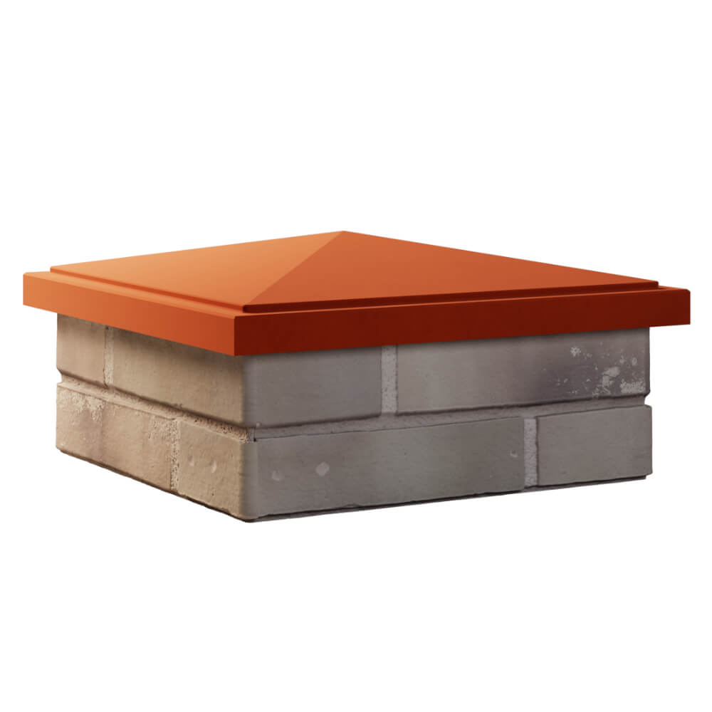 Колпак Zking БонаМоно Красный на столб 1.5х1.5 кирпича (385х385, 400х400мм) в Туринске фото