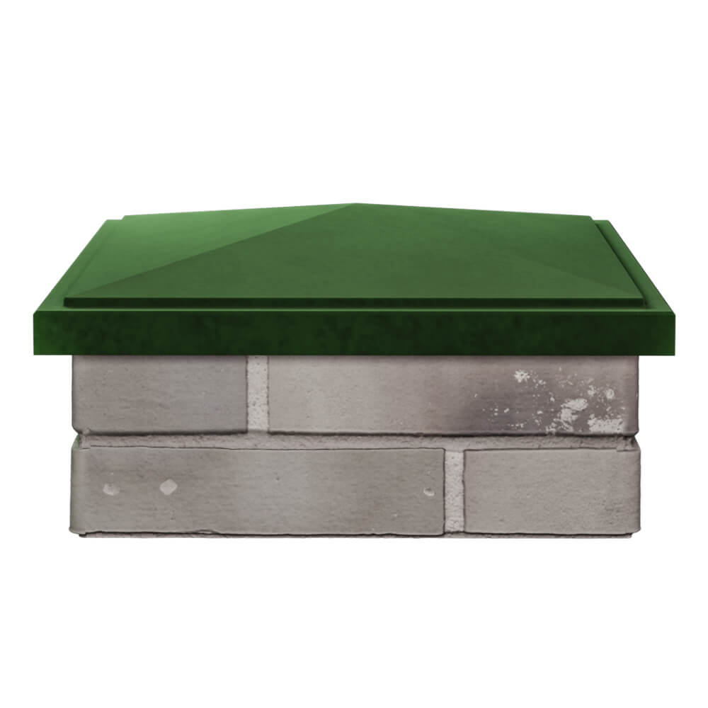 Колпак Zking БонаМоно Зеленый на столб 1.5х1.5 кирпича (385х385, 400х400мм) Туринск фото