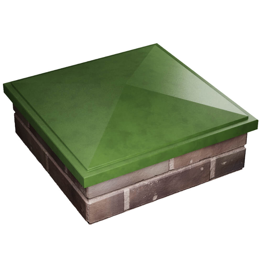 Колпак Zking БонаМоно Зеленый на столб 2х2 кирпича (515х515, 530х530мм) в Туринске фото