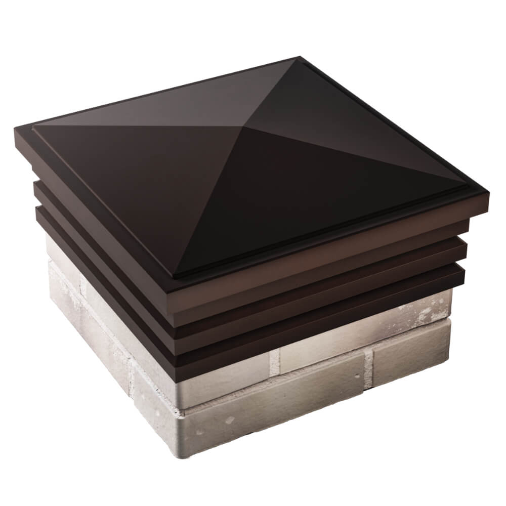 Колпак Zking Бона ХайТек Коричневый на столб 1.5х1.5 кирпича (385х385мм) в Туринске фото