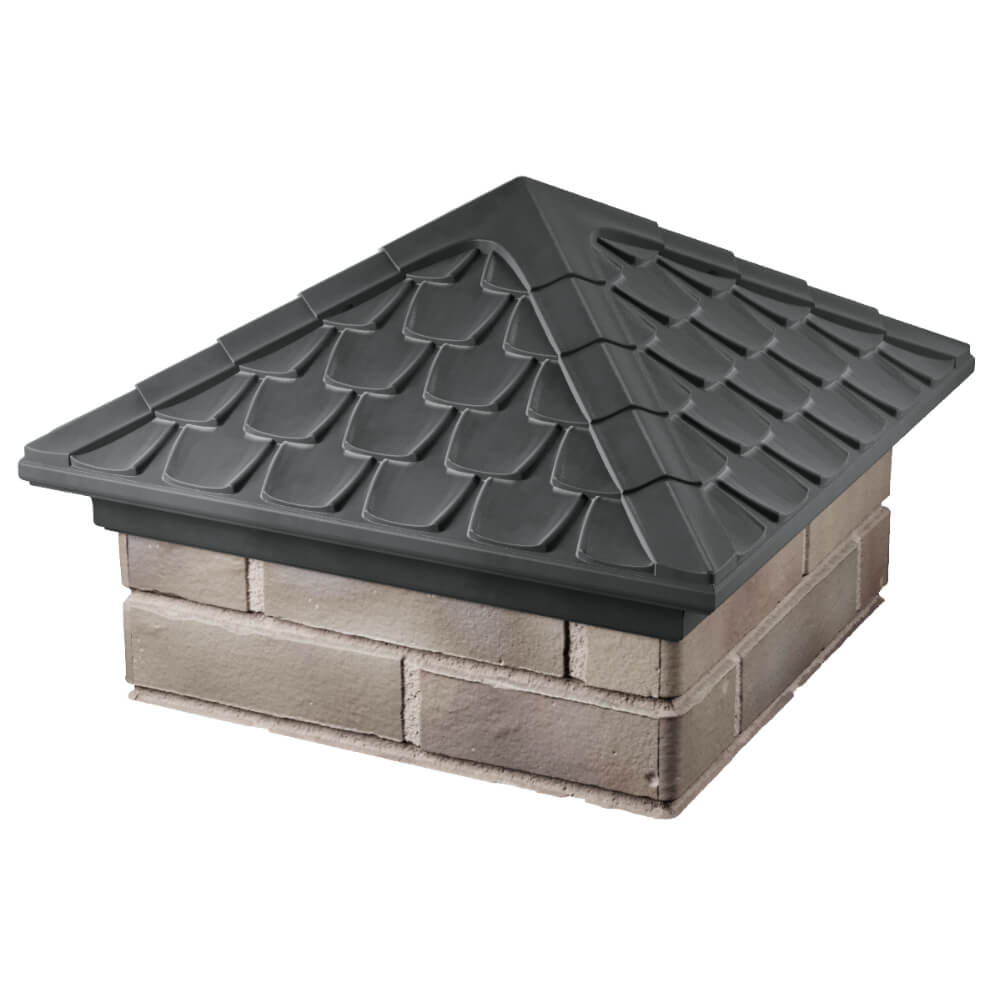 Колпак Zking Эльбрус Серый на столб 1.5х1.5 кирпича (385х385мм) в Туринске фото