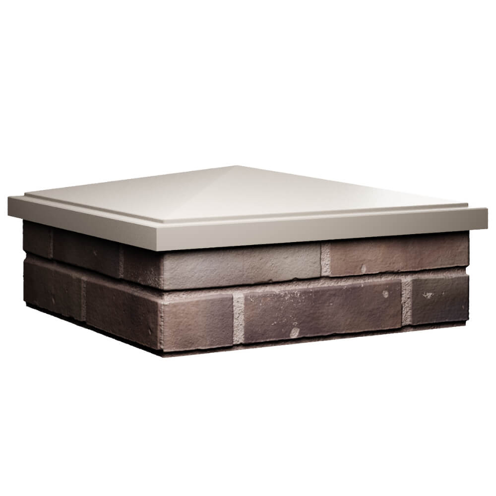 Колпак Zking БонаМоно Бежевый на столб 2х2 кирпича (515х515, 530х530мм) в Туринске фото