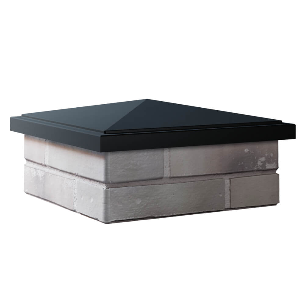 Колпак Zking БонаМоно Черный на столб 1.5х1.5 кирпича (385х385, 400х400мм) в Туринске фото