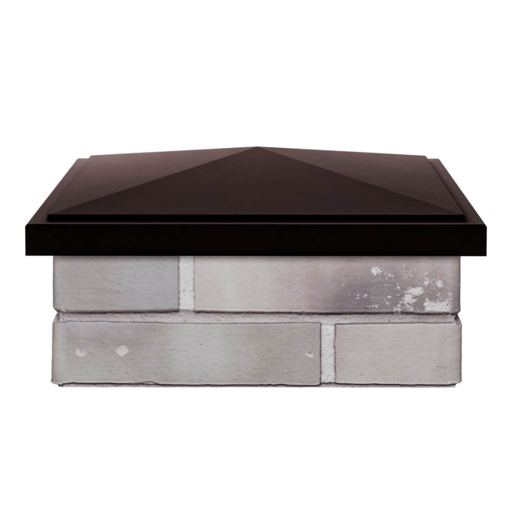 Колпак Zking БонаМоно Коричневый на столб 1.5х1.5 кирпича (385х385, 400х400мм) Туринск фото