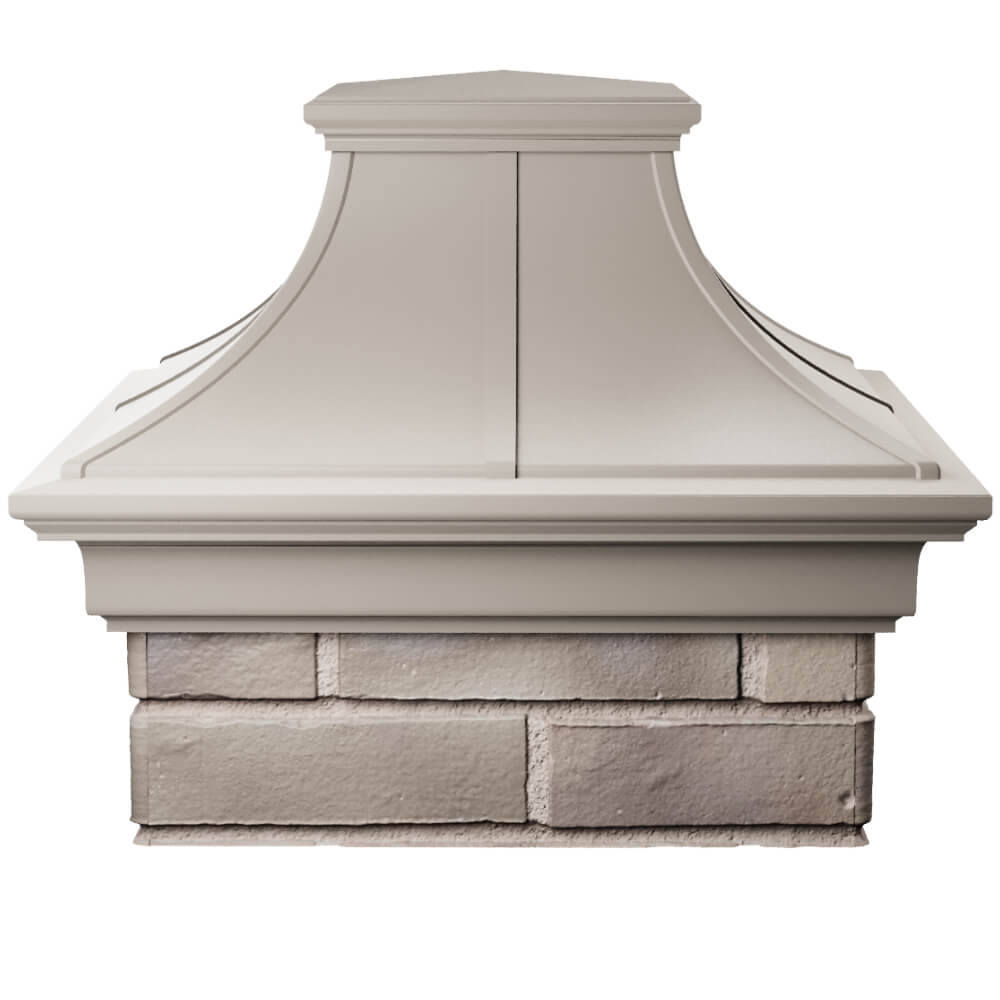 Колпак Zking Монблан Премиум Бежевый на столб 1.5х1.5 кирпича (385х385мм) Туринск фото