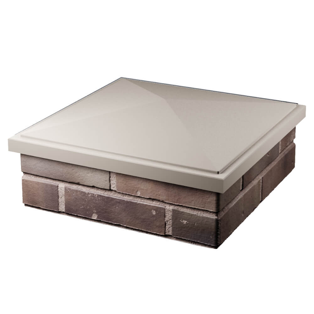 Колпак Zking БонаМоно Бежевый на столб 2х2 кирпича (515х515, 530х530мм) в Туринске фото