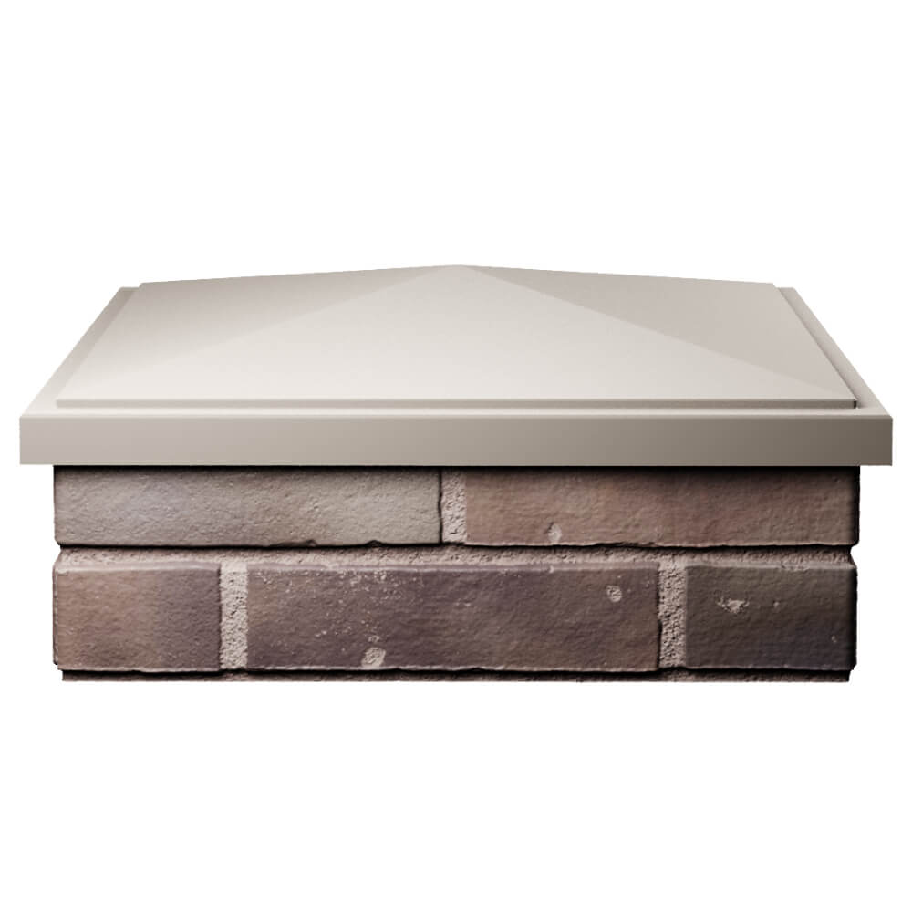 Колпак Zking БонаМоно Бежевый на столб 2х2 кирпича (515х515, 530х530мм) Туринск фото