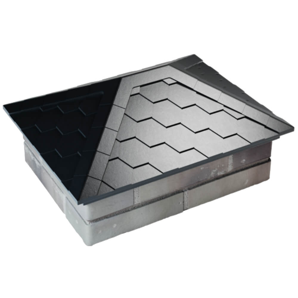 Колпак Zking Эверест Черный на столб 2х1.5 кирпича (520х390мм) Туринск фото