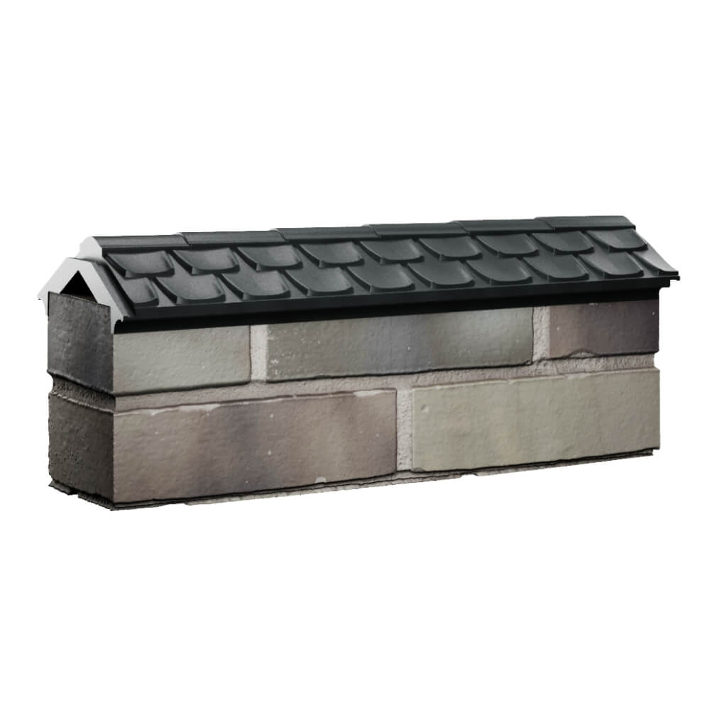 Парапет Zking Эльбрус Черный с посадкой на 0.5 кирпича (130мм) Туринск фото