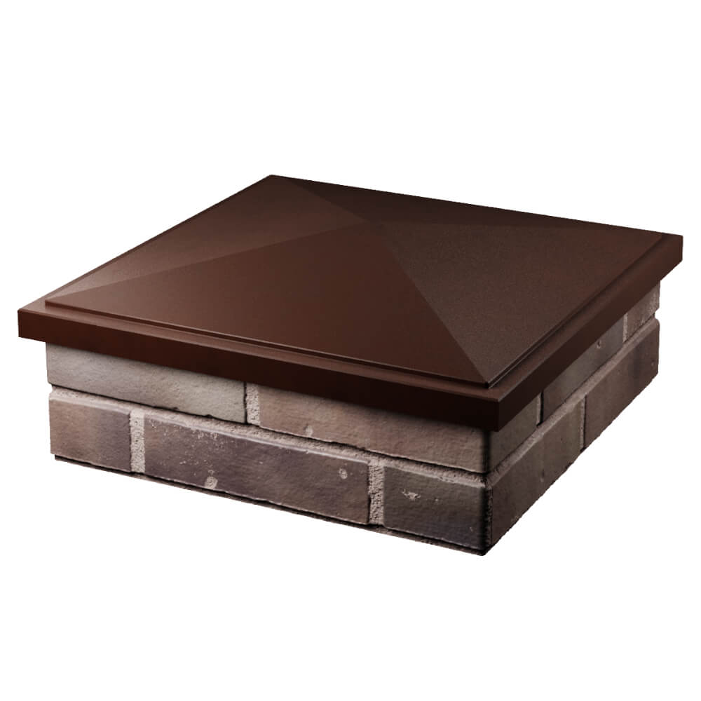 Колпак Zking БонаМоно Коричневый на столб 2х2 кирпича (515х515, 530х530мм) в Туринске фото