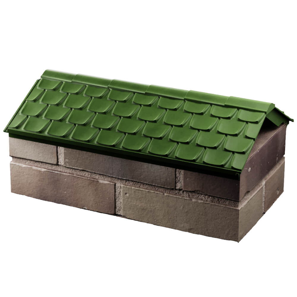 Парапет Zking Эльбрус Зеленый с посадкой на 1 кирпич (255мм) в Туринске фото