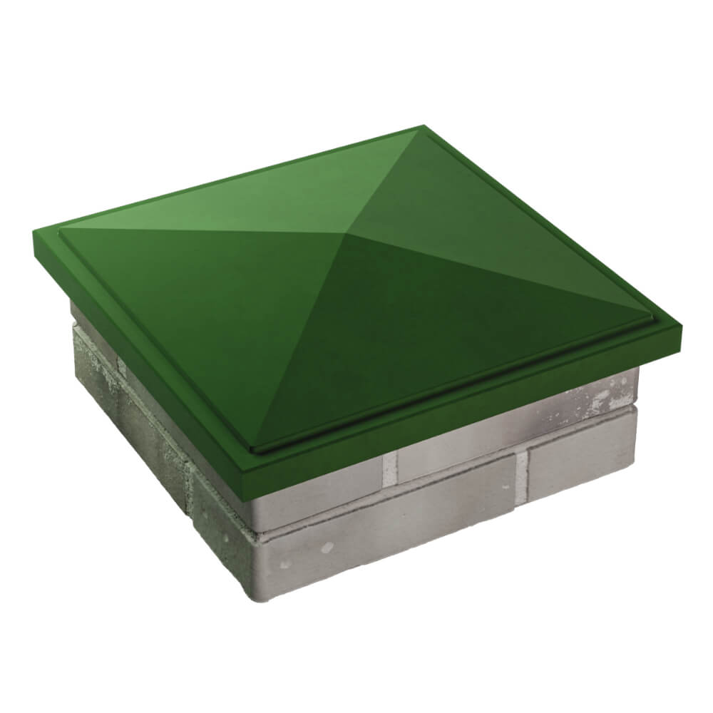 Колпак Zking БонаМоно Зеленый на столб 1.5х1.5 кирпича (385х385, 400х400мм) в Туринске фото