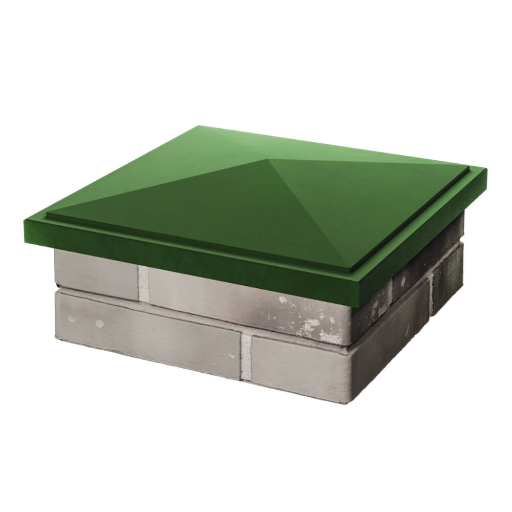 Колпак Zking БонаМоно Зеленый на столб 1.5х1.5 кирпича (385х385, 400х400мм) в Туринске фото