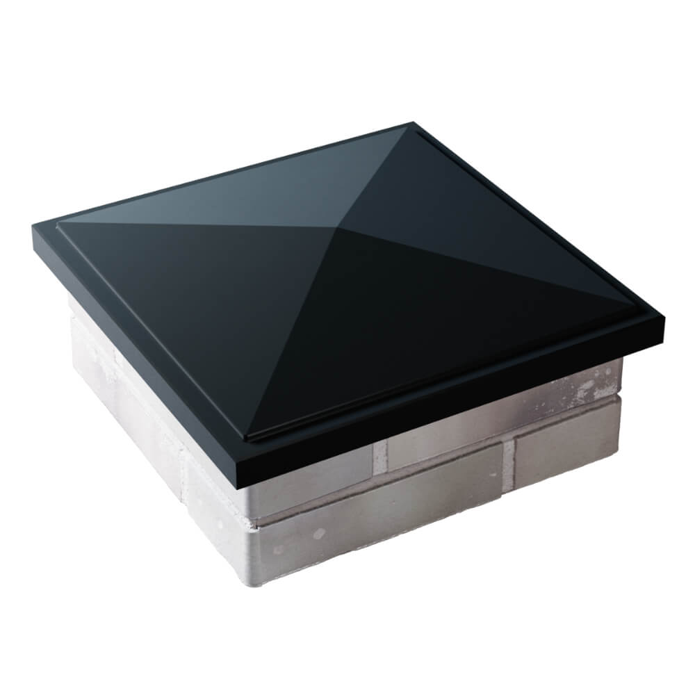 Колпак Zking БонаМоно Черный на столб 1.5х1.5 кирпича (385х385, 400х400мм) в Туринске фото