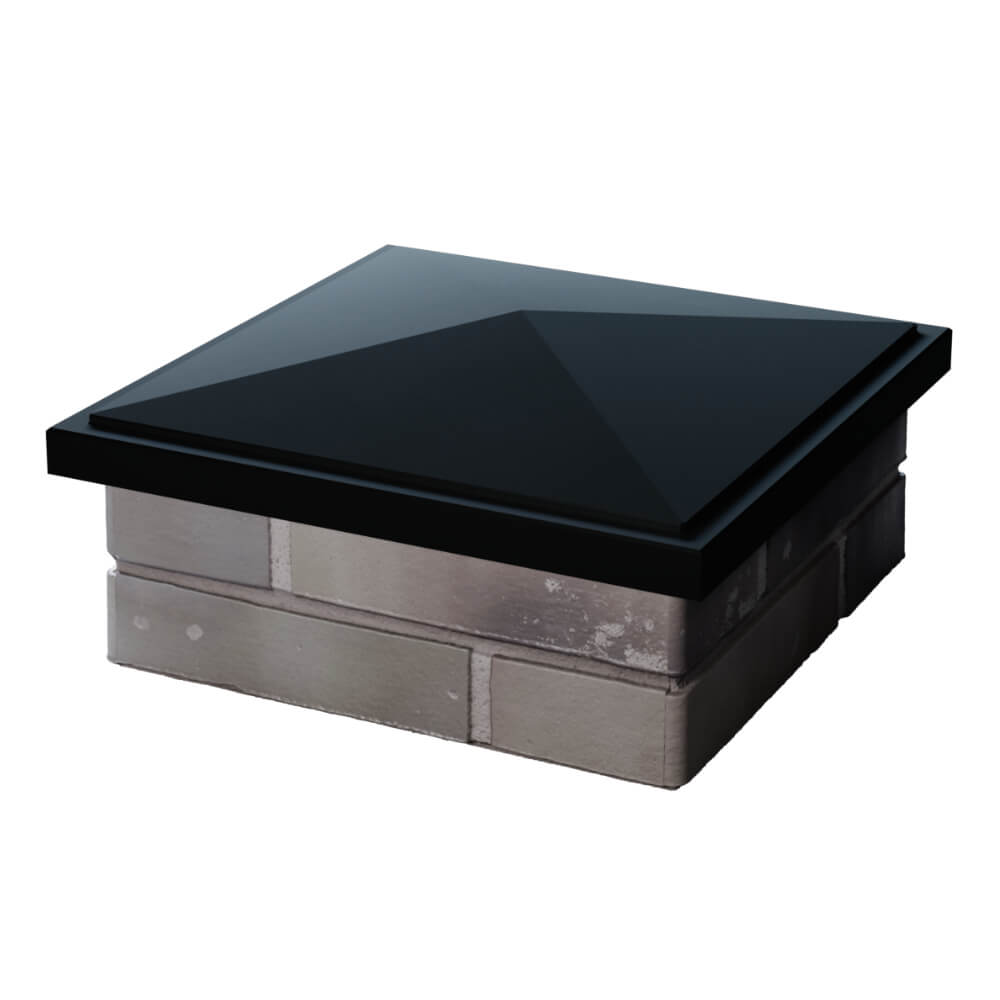 Колпак Zking БонаМоно Черный на столб 1.5х1.5 кирпича (385х385, 400х400мм) в Туринске фото