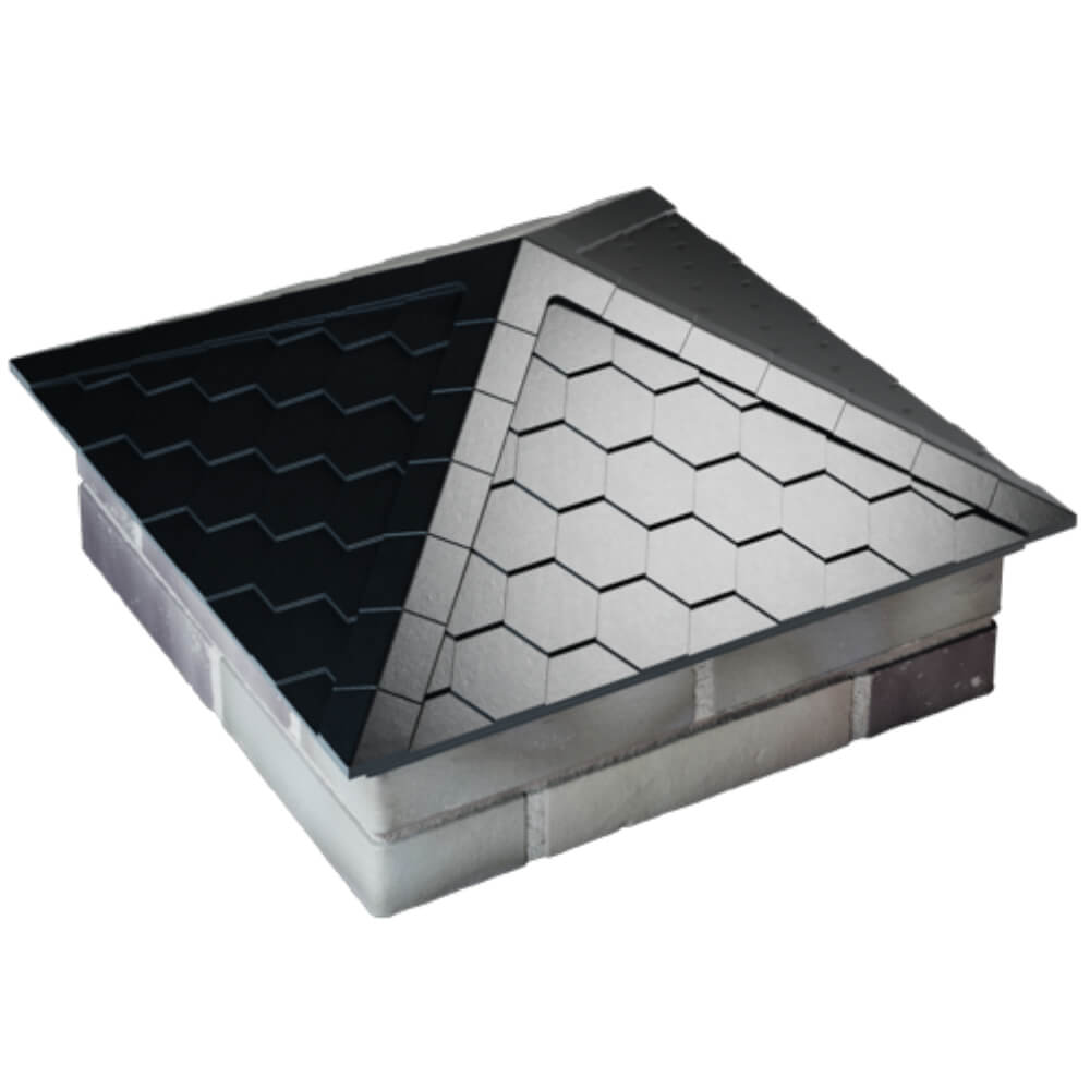 Колпак Zking Эверест Черный на столб 2х2 кирпича (535х535мм) Туринск фото