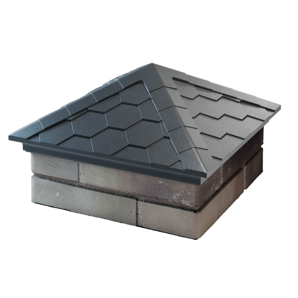 Колпак Zking Эверест Серый на столб 1.5х1.5 кирпича (390х390мм) в Туринске фото