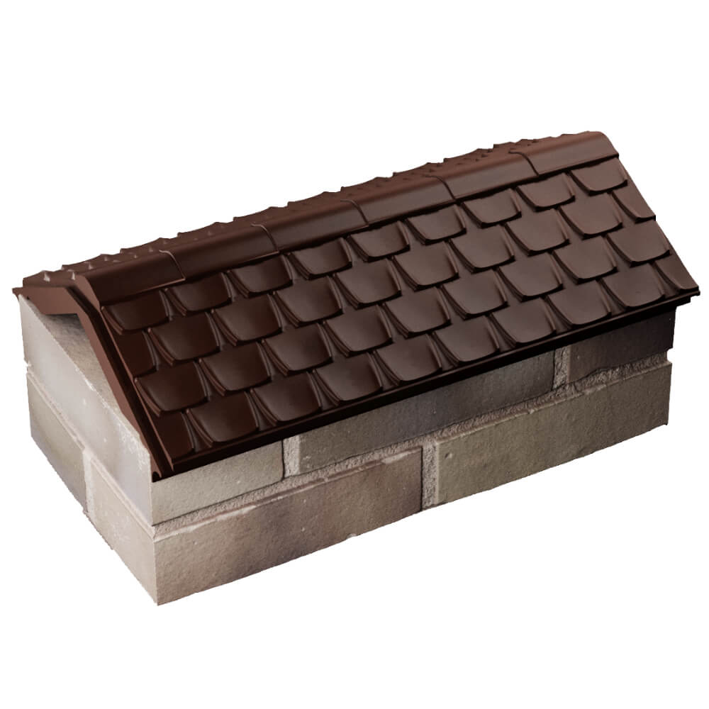 Парапет Zking Эльбрус Коричневый с посадкой на 1 кирпич (255мм) в Туринске фото