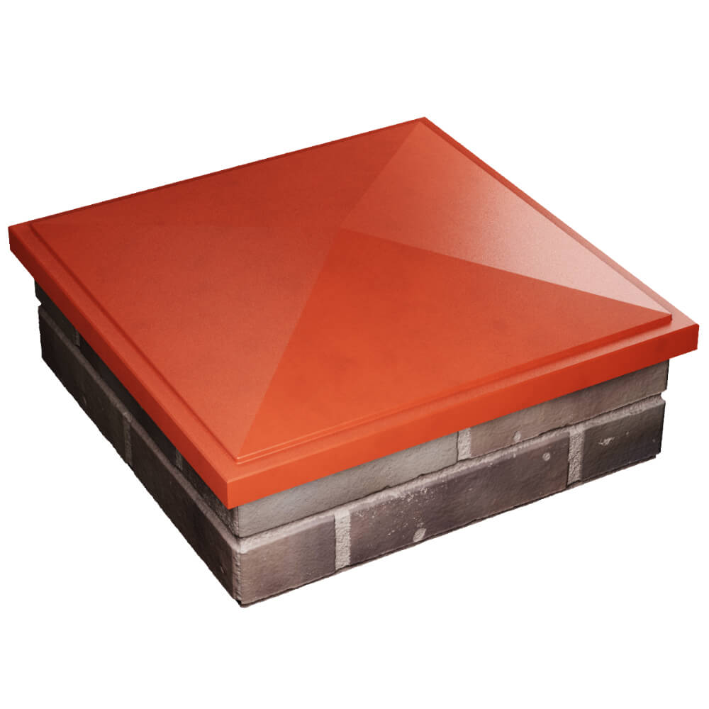 Колпак Zking БонаМоно Красный на столб 2х2 кирпича (515х515, 530х530мм) в Туринске фото