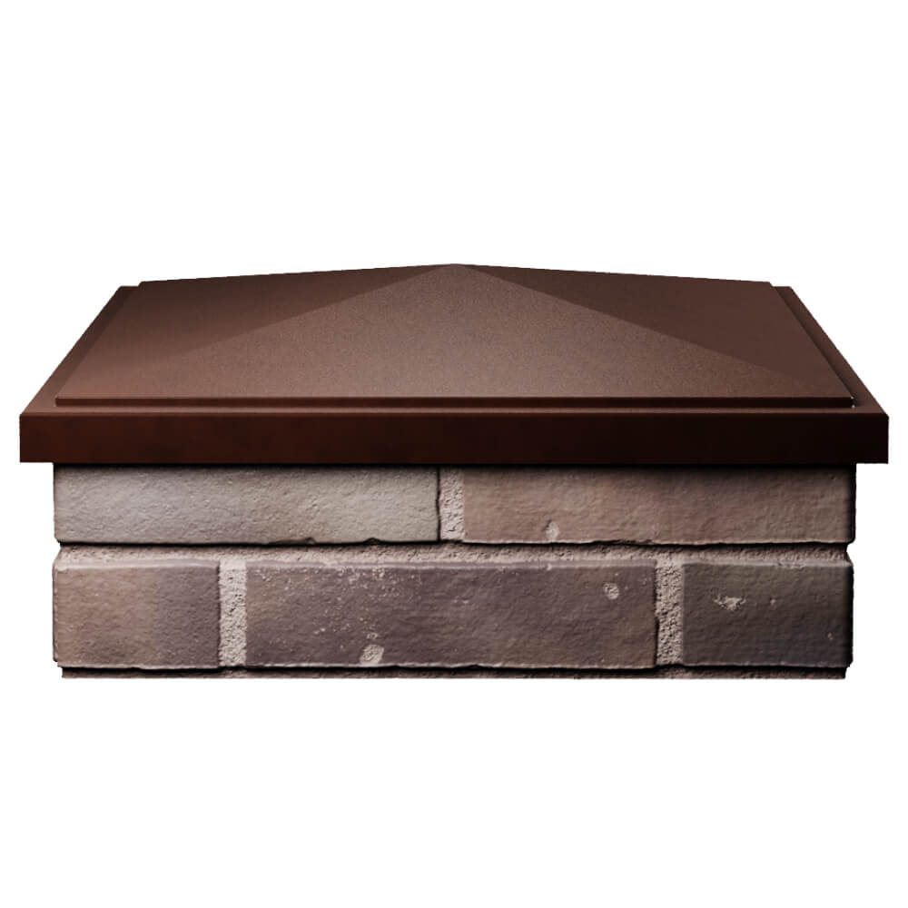 Колпак Zking БонаМоно Коричневый на столб 2х2 кирпича (515х515, 530х530мм) Туринск фото