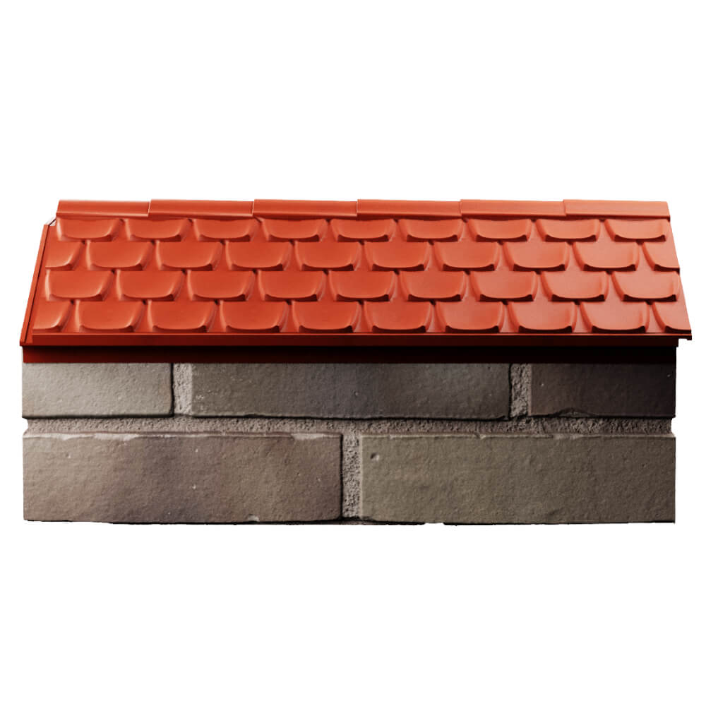 Парапет Zking Эльбрус Красный с посадкой на 1 кирпич (255мм) в Туринске фото